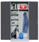 Mehrzweckschrank | Besenschrank | Spindschrank mit Hakenleiste und 6 Fächern, 195x92x42, komplett montiert, Grau/Anthrazit