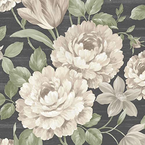 Fayre Floral Wallpaper Cream/Black Muriva 194302