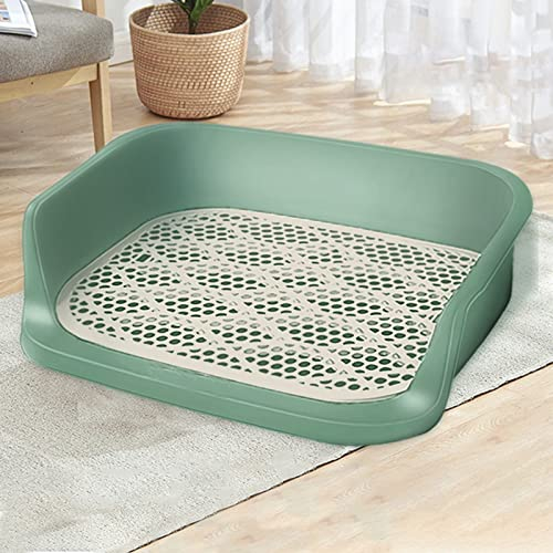 Toilette per Cani-Lettiera Cane Porta Traversine Cani per Addestramento In Rete per Cuccioli E Cani Di Piccola Taglia con 4 Fasciatoi E Accessori con Colonna per Orinatoio 20,07 X 16,14 X 5,51 Pollici