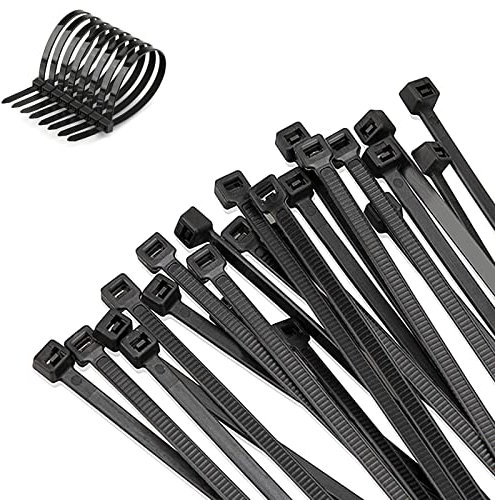 Black Cable Ties,500 Pcs Nylon Cable Ties,Heavy Duty Nylon Zip Ties,Plastic Zip Tie Wraps,for Home Office Garage and Workshop Garden self-Locking tie(3.6mm x 100mm)
