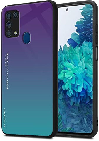 RankOne Gradient Glitter Handy Hülle für Samsung Galaxy M31 (6.4 Inches), Dünne Schlanke Schutzhülle - 3