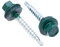 4.8 mm x 35 mm Vis de toiture, tête hexagonale autoperceuse colorée (RAL 6005 Vert mousse) vis de toit avec rondelle scellée en EPDM, vis à gros filets trempés zingués antirouille (50 pièces)