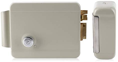 Serrure Électrique DAGT, Serrure de Porte, Antivol Super Sensible Haute Résistance pour Portes en Fer et en Bois, Chrome