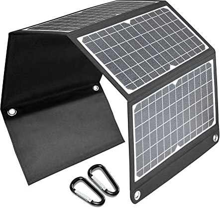 Kit de Panel Solar, Kit de Panel Solar Plegable portátil, Cargador de energía fotovoltaica de módulo monocristalino de Alta eficiencia de 30 W para Caravana y Otros