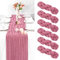 6 Stück Käsetuch Tischläufer Staubige Rosa, 90 x 300 cm Tischläufer Boho Style Rustikaler Seihtuch Gaze Stoff Tischdekoration für Vintage Hochzeit Geburtstage Babyparty Urlaub Party