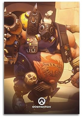 VZRSQZK Overwatch Road Hog Poster, dekoratives Gemälde, Leinwand, Wandposter und Kunstdruck, modernes Familienschlafzimmer-Dekor-Poster, 20 x 30 cm