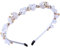 IYOU Glitzernder Strass Haarreif Kristall Weiß Haarbänder Perlen Vintage Party Haarschmuck für Frauen und Mädchen