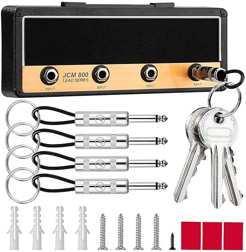 Portachiavi a Parete Marshall Portachiavi Audio con 4 Connettori per Chitarra JCM800 per Chiavi Adatto per Ingressi Soggiorni