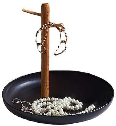 Gsycle Key Tray, Key Bowl Key Tray for Entryway Key Holder Key Holder Bowl Key Organizer with Stand for Home Living Room Entryway(Black)