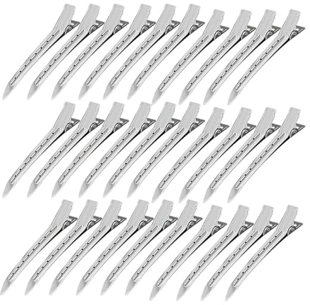 50pz Mollette per Capelli de Coccodrillo, Coccodrillo Clip per Capelli Alligator Curl Clip in Metallo Fermacapelli Dentato per DIY Artigianali,9cm