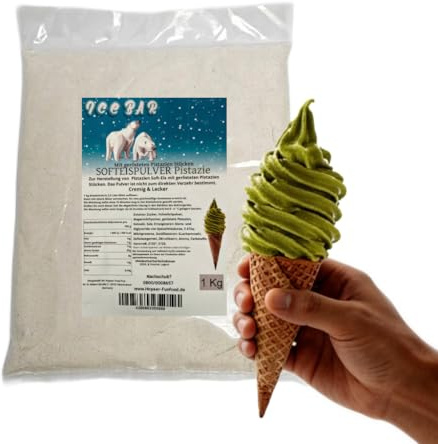 Ice Bär Softeispulver salzige Pistazie Cremig und Lecker 1:25 für 3,5 Kg Eis