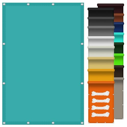 Sonnensegel Rechteckig 3 x 10 m Ripstop UV Schutz mit Pu-Beschichtung Wasserdicht Sonnenschutz Sunsegel mit Kordel für Outdoor Patio Schwimmbad, Himmelblau
