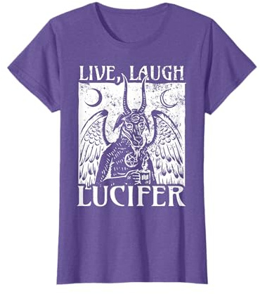 Live Love Lucifer Goth Rock For Concert Festival Death Metal T-Shirt