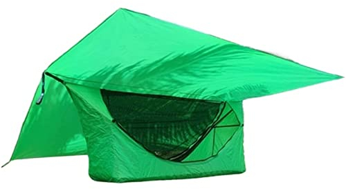 FZHQNZJF Hängematte Outdoor Camping Shelter Baumzelt mit Netz Hängemattenzelt Anti-Mücken-Hängezelt Schaukelstuhl Camping Outdoor-Möbel,Grün