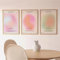 Uixxducc 3er Bunte Farbverlauf Aura Poster Set, Aura Poster Set Bilder, Wandkunst Leinwand Inspirierende Zitate Wandgemälde für Schlafzimmer, Büro (50x70cm)