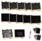 Bieiyhe 10 Stück Mini Kreidetafel Mit Ständer Kleine Tafeln zum Beschriften Kreidetafel Aufsteller Holz Mini Schultafel Deko Chalkboard Mit Löschbar Kreidemarker Tischkärtchen Tafel Kleine Menütafe
