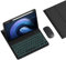 Keyboard Case for Redmi Pad Pro12.1 Inch, 7 Color Backlit Detachable Wireless Bluetooth Keyboard with Built-In Pencil Holder, Tablet Mouse,Black