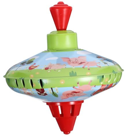 KONTONTY 1 Stück Lustiges Blechspielzeug Für Kinder Mit Drehendem Spielzeug Und Eisenblech-Oberseite Lernspielzeug Aus Eisenblech