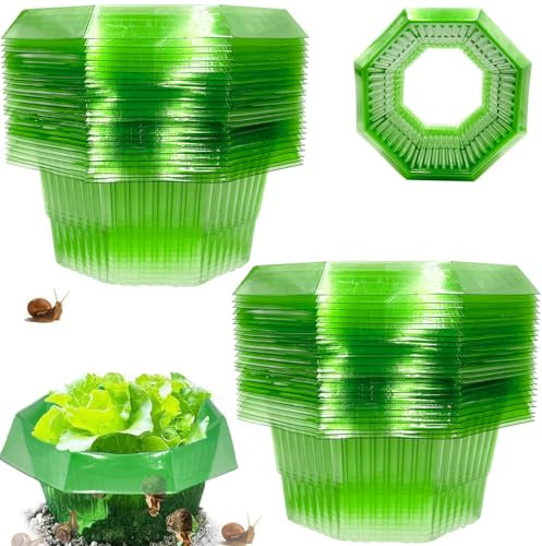 20 Stück Schneckenkragen,Schneckenschutz,Schneckenkragen aus Plastik,Schneckenschutzringe,Schneckenzaun zur Abwehr von Schnecken,für Ihre Salatpflanzen und Kohl - Schützt Pflanzen vor Tierfraß