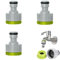 Heanvmyss 3PCS Hose Tap Connector,Wasserhahn Adapter,1/2 Zoll 3/4 Zoll 2-in-1 Hahnverbinder,Kunststoff Schlauch Kupplung-Satz,Gartenschlauch Schnellverbindung für Garten Bewässerungs Küche(Grün)
