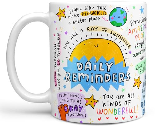 Arrow Gift Co - Daily Reminders Mug - Funny Thank You Gift, Friendship Gift, Positivity