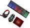 Lurrose 1Ensemble Clavier de Jeu Rétro Souris Casque avec Tapis Kit PC Ergonomique pour Gamers