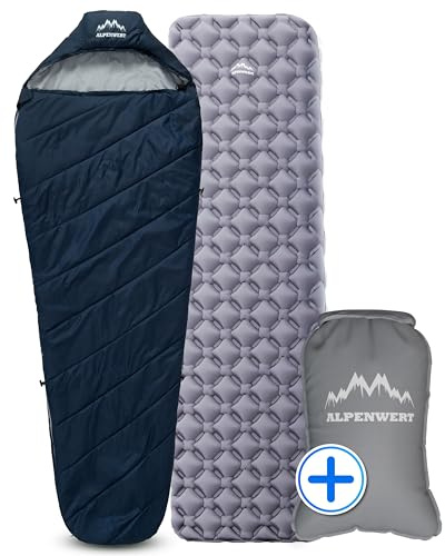 Alpenwert® Isomatte Outdoor [Kleines Packmaß & Ultraleicht] – Testsieger 2026 – 100 Tage risikofrei testen – Aufblasbare Schlafmatte & Luftmatratze für Camping, Wandern, Trekking & Backpacking*
