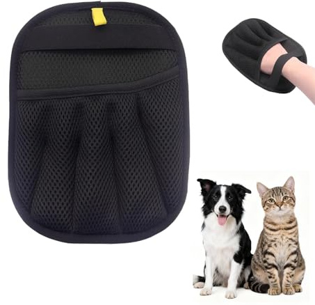 Pet Hair Remover Gloves, 2025 Verbesserte Effektive Pflegeschuhe,Wiederverwendbar Fell Magnet Handschuh,Tierhaarentferner Doppelseitige Antistatische Haustier Handschuh für Hunde und Katzen Fell