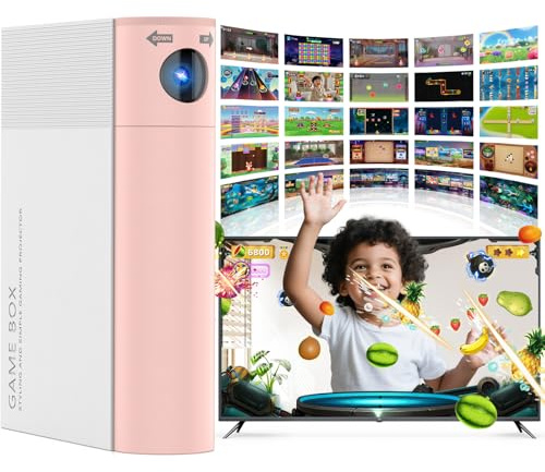 MIAROZ AR Motion Game Console for Kids: Plug and Play TV Video Game System for Indoor Physical Play Interactive Family Fun Game Nights Parties Playtime - Great Gift for Boys Girls 4+ (Pink/White C)