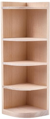 WADORN Puppenhaus Miniaturen Bücherregal, 1:12 Mini Holz Bücherregal Kleines Holz Bücherregal 5 Regale Möbel Puppenhaus Vitrine für Mini Bücher Schlafzimmer Miniatur Zimmer Zubehör