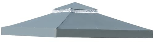 Ersatzdach pavillon 3x3, wasserdichte Ersatzplane, 300D Polyester | Gartenpavillon, UV-beständig, wasserdicht, verstärkte Ecken, faltbar, Gartenbesitzer Hobbygärtner Eventplaner Outdoor Party