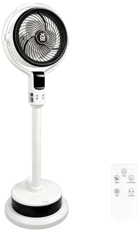 Ventiladores de Pie con Agua con Control Remoto , 1.6 L Watertank, 9H Ventilador de pie, 8 Velocidades , Temporizador y oscilación de 90° , Look ventilador para Hogar, Dormitorio, Oficina, Terraza