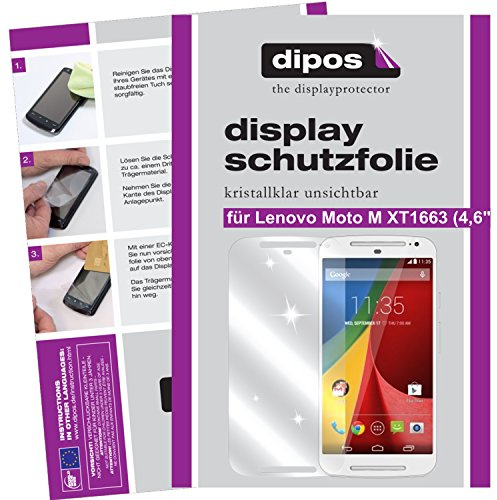 dipos 2x Displayschutzfolie klar für Lenovo Moto M XT1663 (4,6 Zoll)
