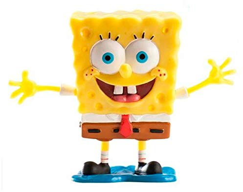 dekora - Tortendeko Geburtstag Cake Topper | Torten Deko Geburtstag Spongebob Squarepants Figur für Torte - Torten Zubehör aus PVC, 347094, Mehrfarbig