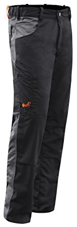 strongAnt Arbeitshose komplett Stretch Männer Berlin Pro Bundhose - Schwarz-Grau. Größe: 42