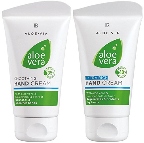 LR ALOE VIA Aloe Vera Handcreme Set (75 ml Sanfte Handcreme & 75 ml Reichhaltige Handcreme)