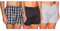 Calvin Klein BOXER WVN 3PK Boxershorts Herren, Mehrfarbig (BLK/MORGAN PLAID /MONTAGUE STRIPE), L