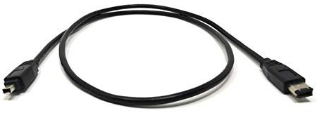 Maincore 1m Firewire 4 Pin to 6 Pin Cable DV-OUT Camcorder i-Link 400 IEEE 1394 Lead Cord (1m)