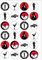 24 Precut 40mm Round Secret Spy Agent Silhouette Edible Wafer Paper Cake Toppers