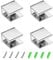 YQ 4pz Supporto Vetro Morsetto ，Staffa di Fissaggio Staffa Reggimensola in Vetro Regolabile per Staffe da Parete Esterne e Mensola da Bagno ecc(8-12mm)