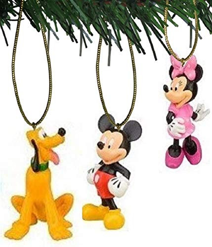 DIS Disney's Mickey Mouse Clubhouse Mickey Mouse, Minnie Mouse & Pluto 3pc Ornament Set
