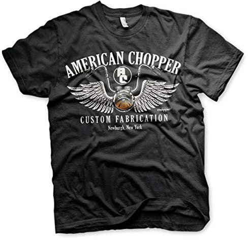 American Chopper Officially Licensed Handlebar Mens T-Shirt (Black), M