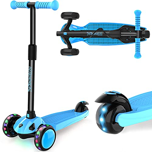IMMEK Kinderroller 3 Räder für Kinder Roller ab ab 2-8 Jahre Kleinkinder Scooter für Jungen und Mädchen mit 3 PU LED Räders, Einstellbare Lenkerhöhe und Maximales Gewicht von 50 kg