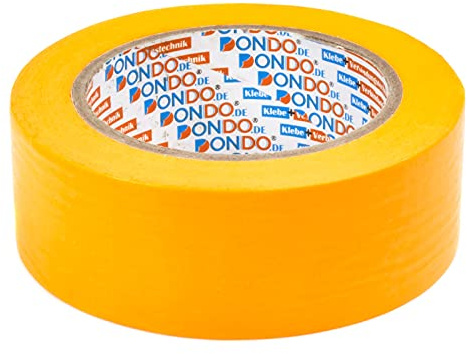 DonDo Goldband ADB Maler Abdeckband Präzisionskrepp Krepp Plus Profi Gold Gelb Konturenband 40mm x 50m