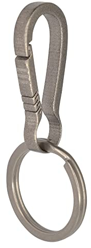 VAKON - Kleiner Karabinerhaken aus Titan EDC, Schnellverschluss Karabiner, Schlüsselanhänger, Schlüsselring mit Haken, Schlüsselclip