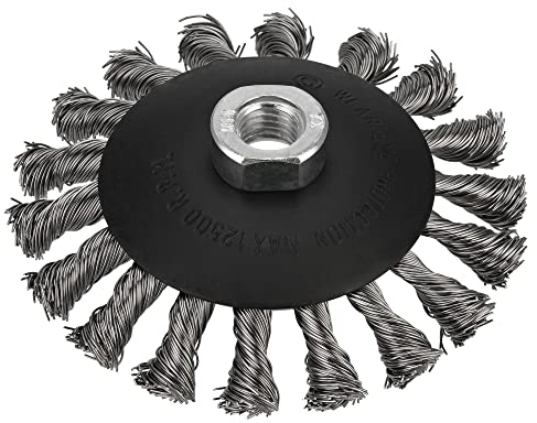 1 Kegelbürste Ø 125 mm | EDELSTAHL | gezopfte Schleifbürste - M14 x 2 | Drahtbürste - Winkelschleifer - Stahlbürste - Scheibenbürste - Zopfrundbürste