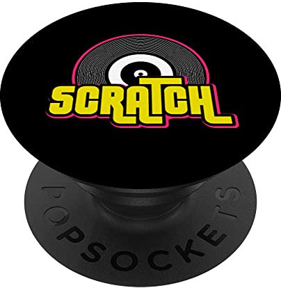 Cool DJ Deejay Scratch MC Disco Record Music Beat Plattenspieler PopSockets mit austauschbarem PopGrip