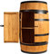 CREATIVE COOPER Weinfass Stehtisch mit Tür - Alkoholschrank Flaschenregal Holz Regale - Holzfass - Fassmöbel - Wine Rack - Wineregal - Weinbar - Fass bar mit Tür - Fassbar minibar 80Cm High (Eiche)