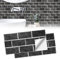 YXHZVON Carrelage Adhesif sol, 12 Pièces Autocollant Carrelage 30 x 15 cm, Autocollant Mural Peinture Carrelage Salle de Bain, Autocollants Imperméables DIY (Noir)