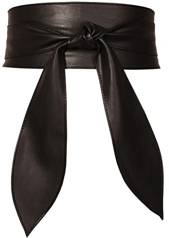 Block Garden Damen-Korsett-Gürtel, zum Schnüren, mit Knoten, breite Taillengürtel, 01 Schwarz, Einheitsgröße